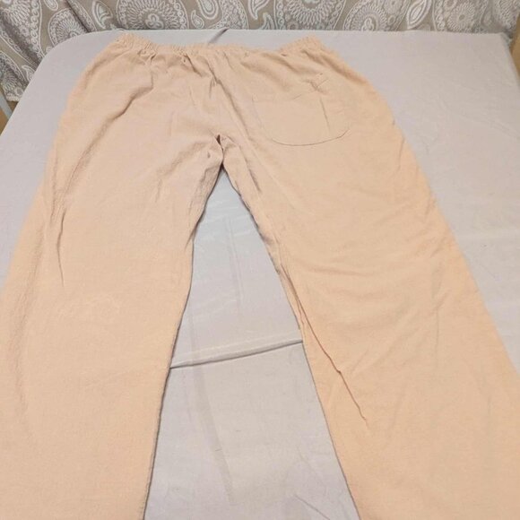 Unbranded Linen Yoga Pants Mens 32x25 (elastic) Light Brown Pullon No Flaws - Picture 5 of 10